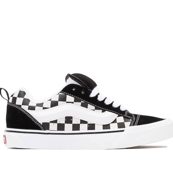 Vans Shoes - Vans Knu Skool Checkerboard Skate Shoe - Black / White